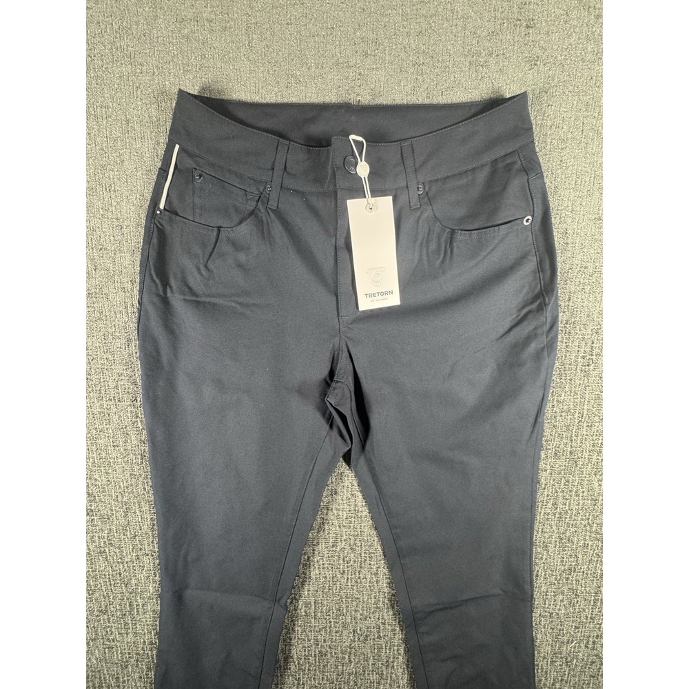 Tretorn TR601 Casual Pants "Anchor" Size 6‎ NWT Navy Blue Fold Cuff Stretch